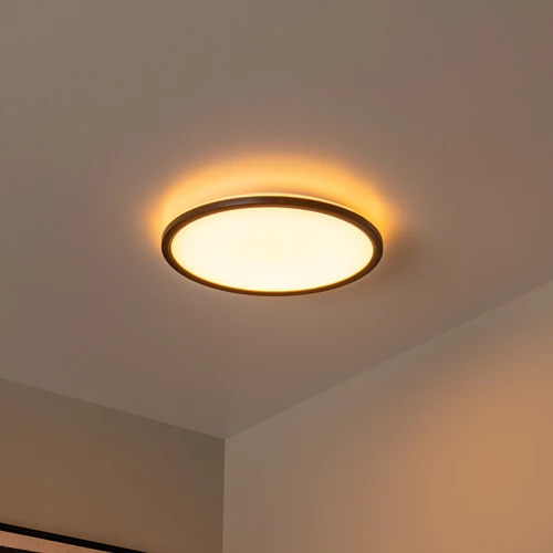 Lucide CASTOR - Deckenleuchte - Ø 32 cm - LED Dim. - CCT - 1x20W 2700K/6500K - Rgb - Opal - Atmosphäre 1